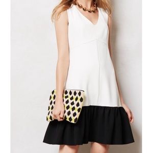 NWT Anthropologie Leifsdottir Dropwaist Trumpet Hem Dress - 8